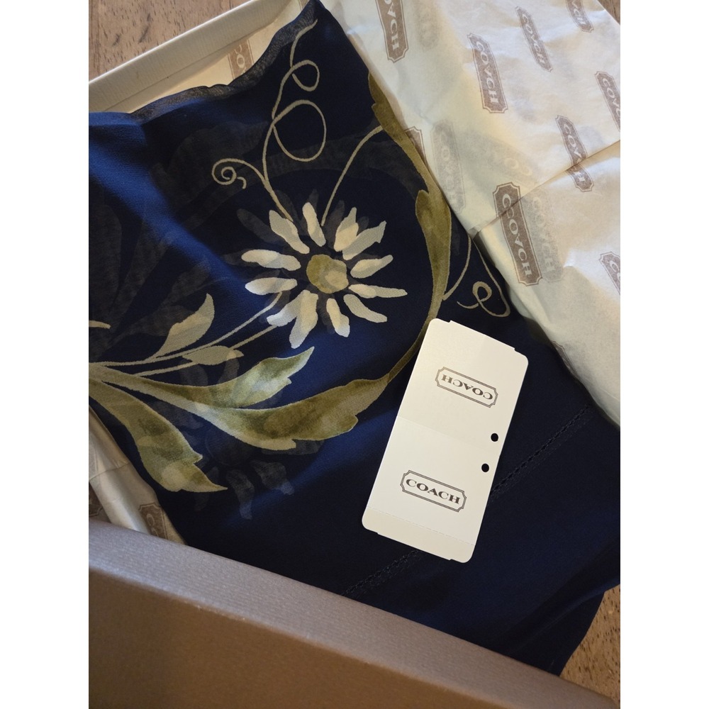 NIB Coach floral scarf - Picture 2 of 6
